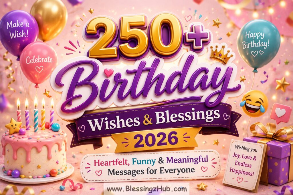 250+ Birthday Wishes & Blessings 2026 – Heartfelt, Funny & Meaningful Messages for Everyone
