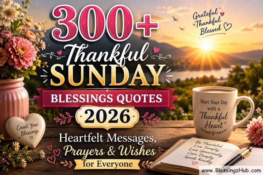 300+ Thankful Sunday Blessings Quotes 2026 – Heartfelt Messages, Prayers & Wishes for Everyone