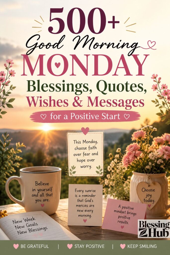 500+ Good Morning Monday Blessings, Quotes, Wishes & Messages for a Positive Start