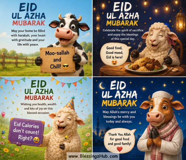 Funny Eid al-Azha Mubarak Wishes, Quotes & images