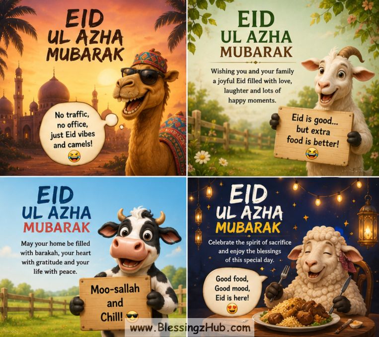 Funny Eid al-Azha Mubarak Wishes, Quotes & Messages