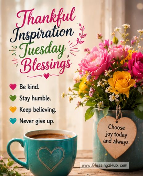 Thankful Tuesday Blessings with coffee