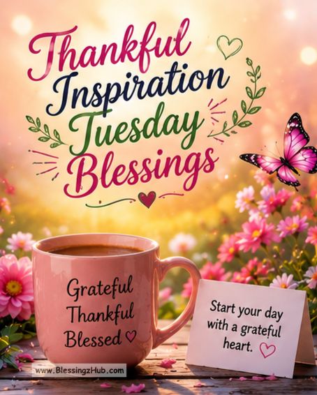 Thankful Tuesday Blessings with coffee