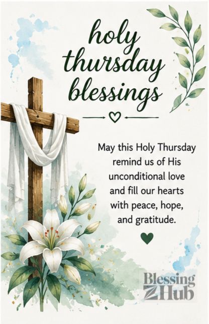 Holy Thursday blessing