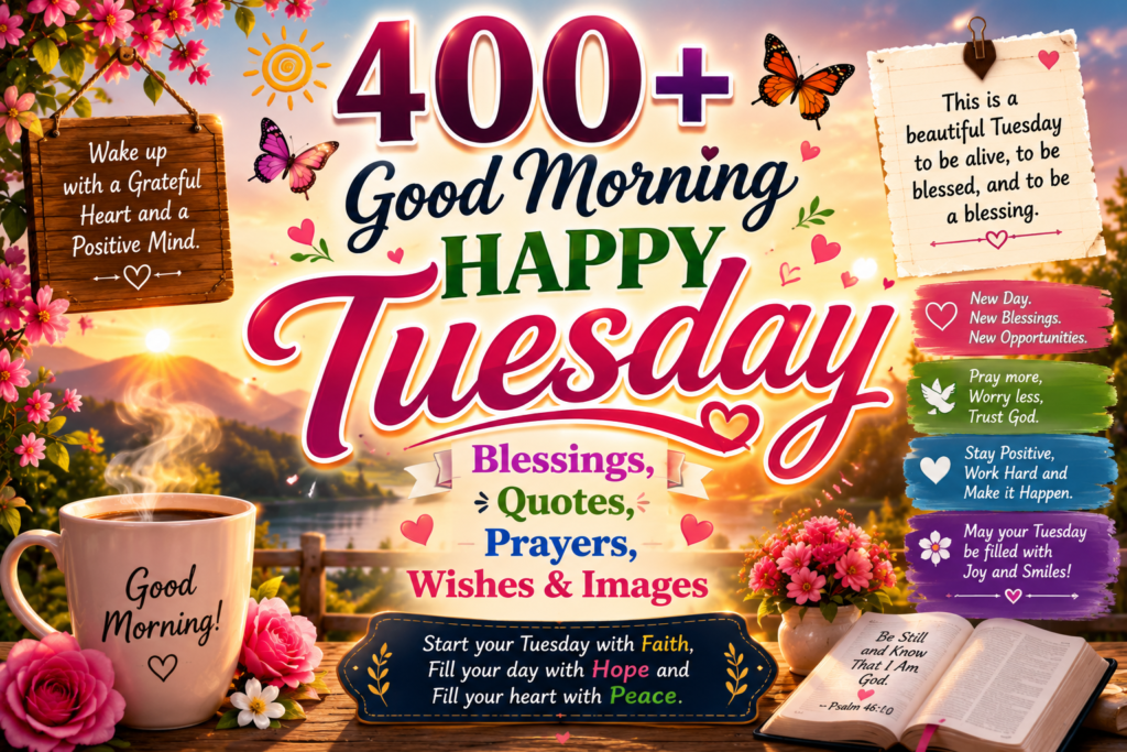 Good Morning Happy Tuesday Blessings, Quotes, Prayers, Wishes & Images