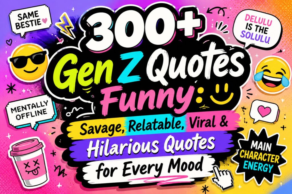300+ Gen Z Quotes Funny: Savage, Relatable, Viral & Hilarious Quotes for Every Mood