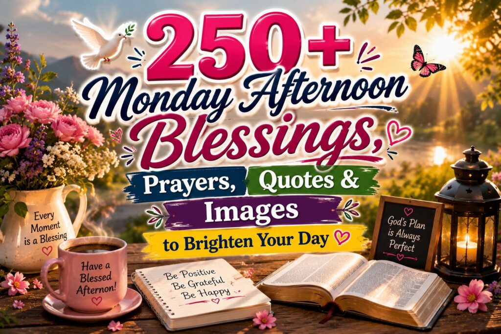 Monday Afternoon Blessings, Prayers, Quotes & Images