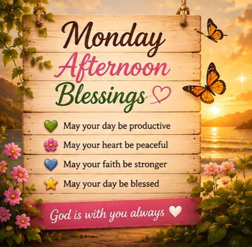 Monday afternoon blessings 