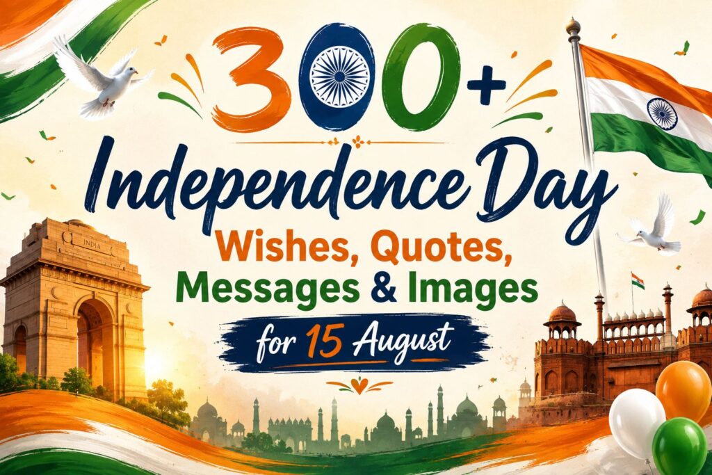300+ Independence Day Wishes, Quotes, Messages & Images for 15 August